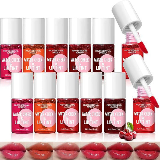 12 Pcs Lip Tint Stain Set 6 Colors Lip