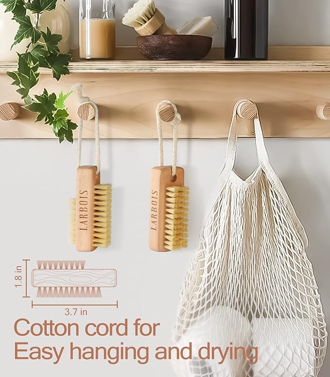 Nail brush for cleaning fingernails,