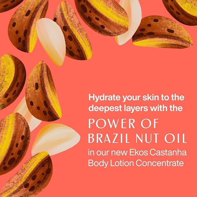 natura Ekos Castanha Body Lotion Concentrate Refill 30ml - Anti-Dryness - Deep Skin Hydration Moisturizer - Vegan Skin Care - Self Care & Body Care