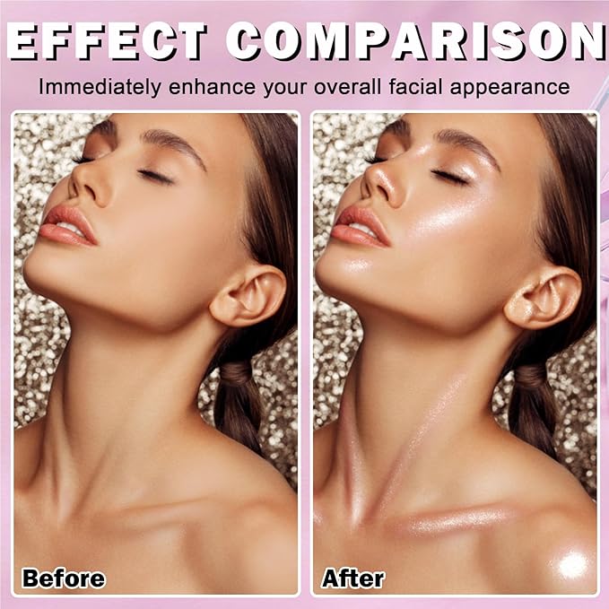 White Highlighter Makeup Palette Face Highlighter Powder Iluminadores Fairy Pink