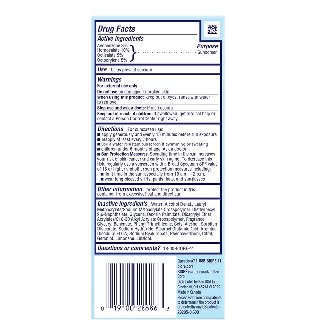 Biore UV Aqua Rich SPF 50 PA++++ Daily Moisturizer Sunscreen for Face, For Sensitive Skin, Oil Free, Hyaluronic Acid, Vegan, Oxybenzone & Octinoxate Free, Dermatologist Tested, 1.7 Oz