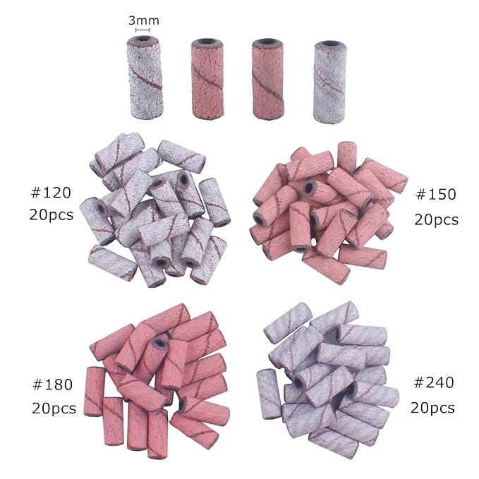MZCMSL 80pcs Small Sanding Bands