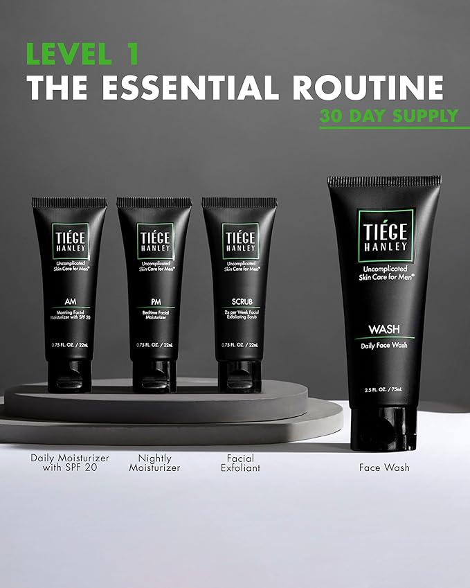 Tiege Hanley Mens Skin Care Set, Essential Skin Tiege