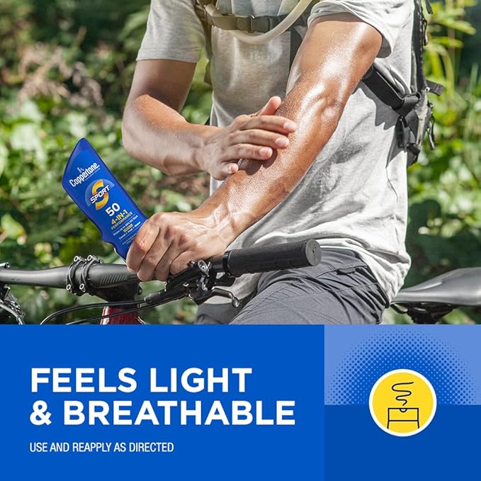 Coppertone SPORT Sunscreen SPF 100 Lotion, Water Resistant Sunscreen, Body Travel Size 3 Fl Oz