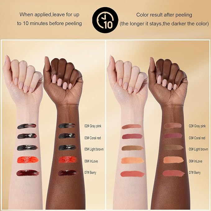 KISSIO Lip Liner Stain,Peel Off Lip Liner,Transfer Proof,Long Lasting and Waterproof,Lips Tint Tattoo,Natural Makeup Stain,Matte Finish,InLove