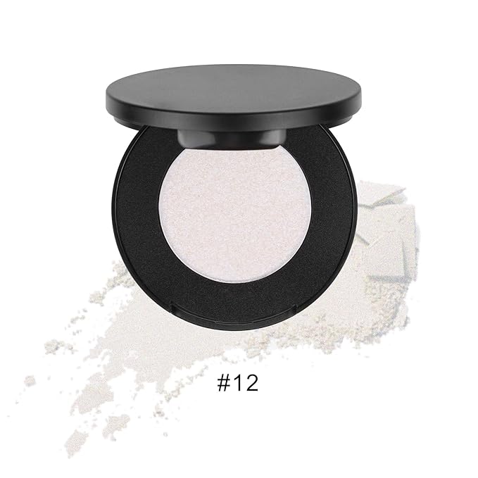 Face Highlighter Powder Palette, Glossy Glitter Illuminator Powder, Highlighter 12