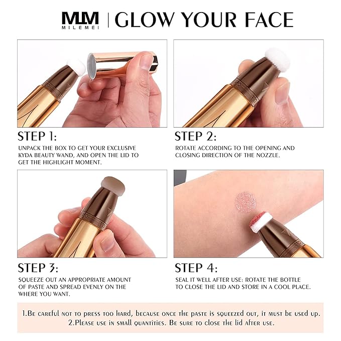 3 Color Contour Beauty Wand, Highlighter ,Blush,Face Concealer (01#Contour +02#Blush+04#Highlighter)