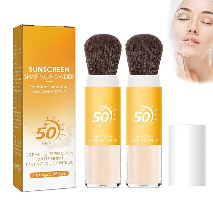 Sunscreen Setting Powder SPF 50 Loose Powder with All Skin-2PC 0.28 oz