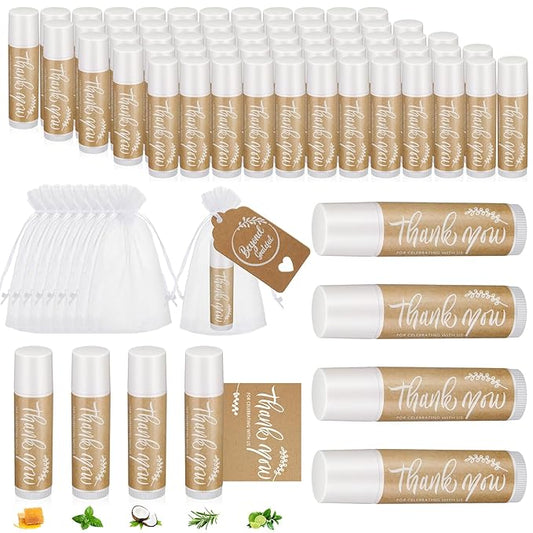 100 Set Thank You Lip Balm Guests