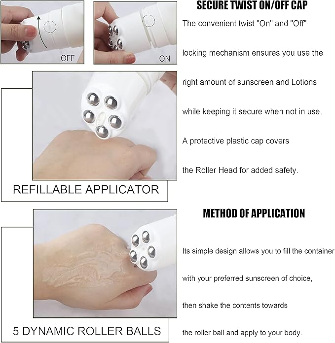 CONILVOYG 2 Pack Sunscreen Roller