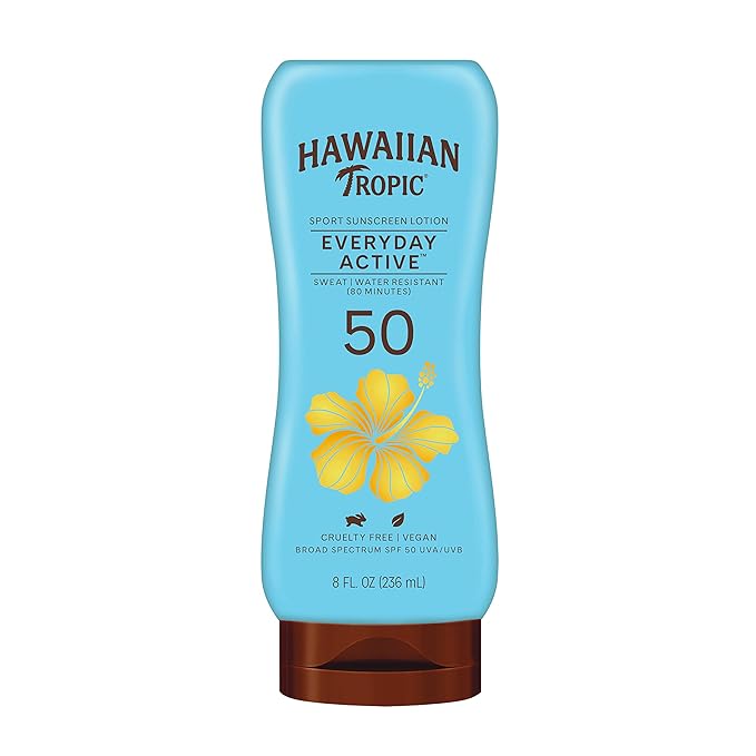 Hawaiian Tropic Everyday Active Sunscreen Lotions SPF 50 and SPF 15, Both 8oz