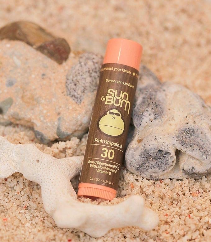 Sun Bum SPF 30 Sunscreen Watermelon Lip Balm - Moisturizing Aloe Vera and Vitamin E - Vegan and Cruelty Free - Broad Spectrum UVA/UVB Lip Protection - 0.15 oz Stick
