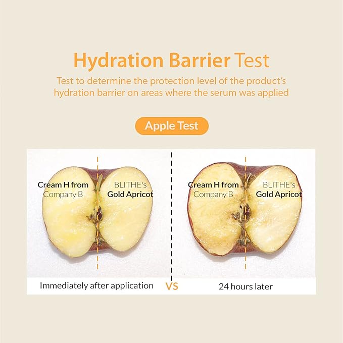BLITHE Pressed Serum Gold Apricot Glass Skin Korean Skincare Moisturizer/Serum - Niacinamide Serum for Natural Glow & Radiance, Face Serum for Women 1.68 Fl Oz