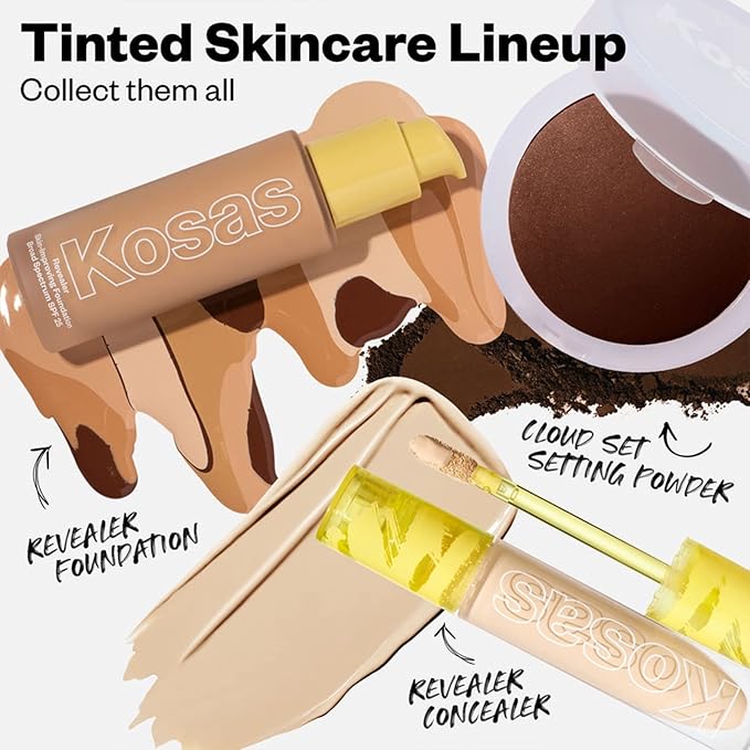 Kosas Cloud Set Face Setting Powder | Smoothing Medium Tan)