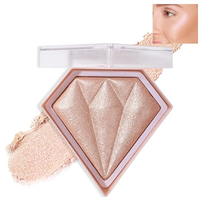 White Highlighter Makeup Palette Face Highlighter Powder Iluminadores Palette-inger Color 04 G