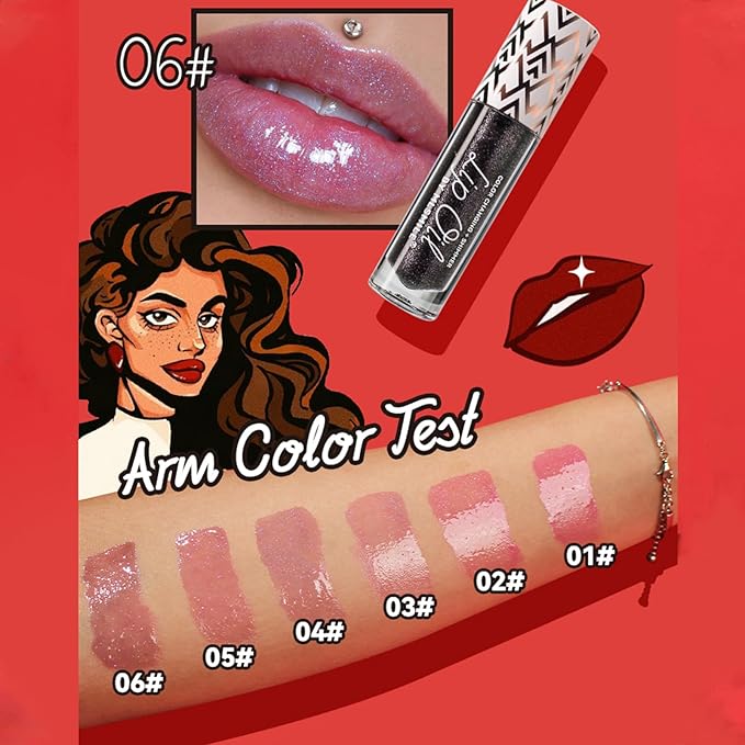 3Pcs Boss Up Color Changing Lip Oil, Shimmering Lip