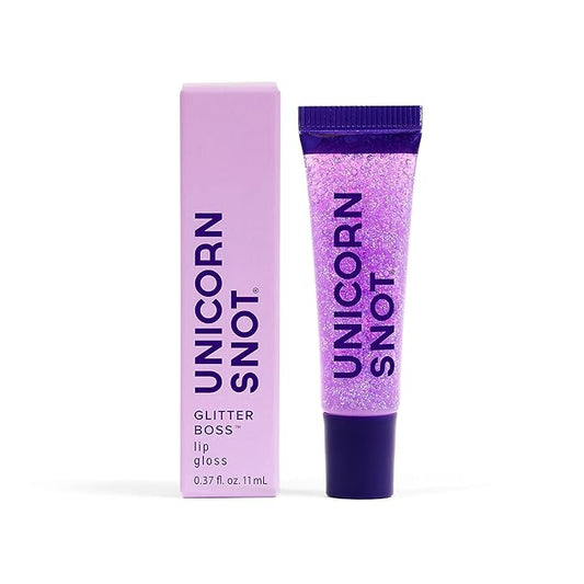 UNICORN SNOT Glitter Lip Gloss - Sparkly Lip Shine - Stocking Stuffers for Women, Gifts for Teen Girls - Vegan & Cruelty-Free Non-Sticky Formula Gloss Glitter Makeup - Holographic Purple (Orchid)