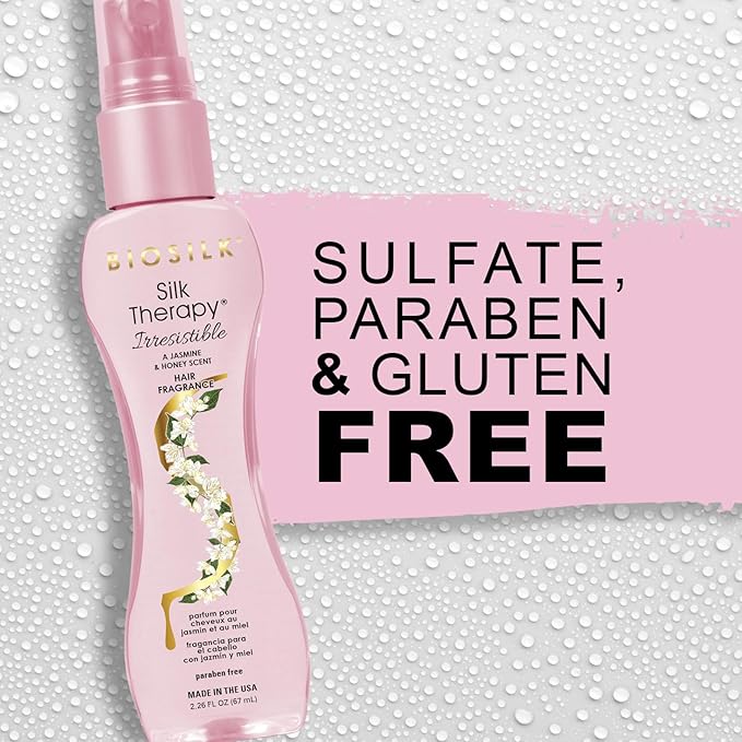 BioSilk Irresistible Collection Silk Therapy Hair Fragrance 2.26oz. Jasmine & Honey Scent, 2.26 ounces