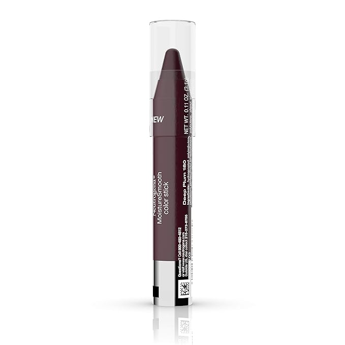 Neutrogena Moisturesmooth Color Lip Stick, 180 Deep Plum, .011 Oz. (Pack of 36)