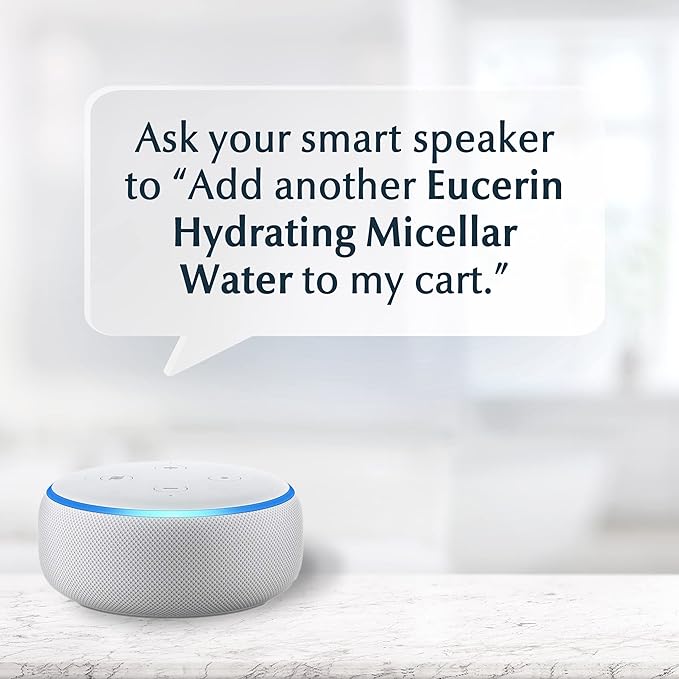 Eucerin Face Gentle Cleansing Hydrating Micellar Water, Face Cleanser and Makeup Remover with Hyaluronic Acid, 13.5 Fl Oz Bottle