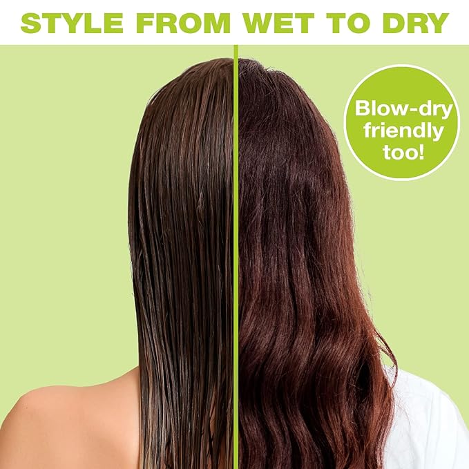 Conair The Knot Doctor for Premium Pro Detangling Brush for Wet or Dry Hair with Green Storage Case, Black