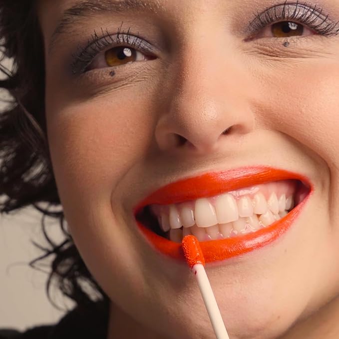 UNICORN SNOT Liquid Metal Lip Paint - Metallic Lip Gloss - Non-drying, Long-lasting Liquid Lipstick, Intense Pigment Color with Metallic Shimmer - Vegan, Cruelty-Free Makeup, Fiery Red (Lava)