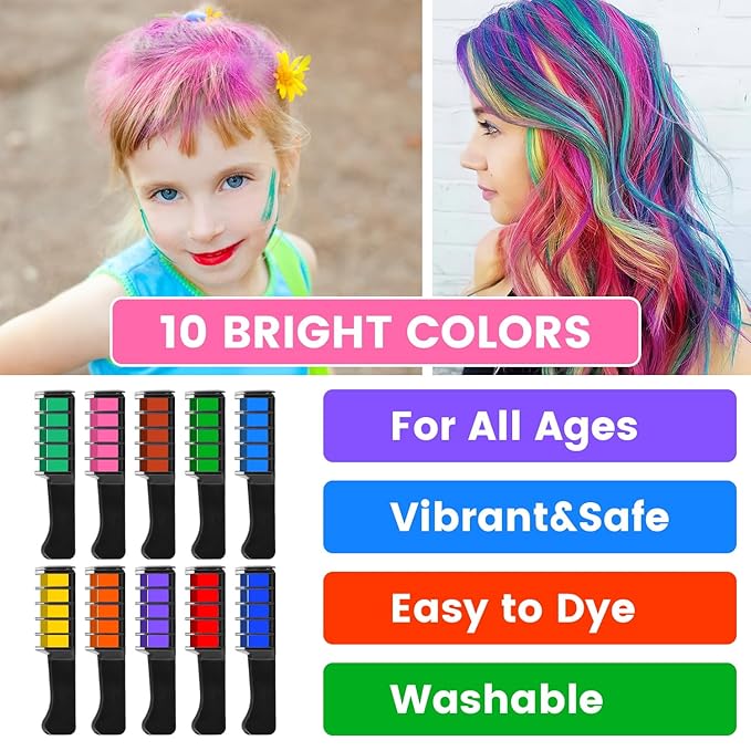10 Color New Hair Chalk