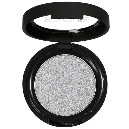 ISMINE Single Eyeshadow Powder Palette (SILVER GRAY) Shimmer Gray, High Pigment, Longwear Single Grey Eye Makeup for Day & Night (#14)