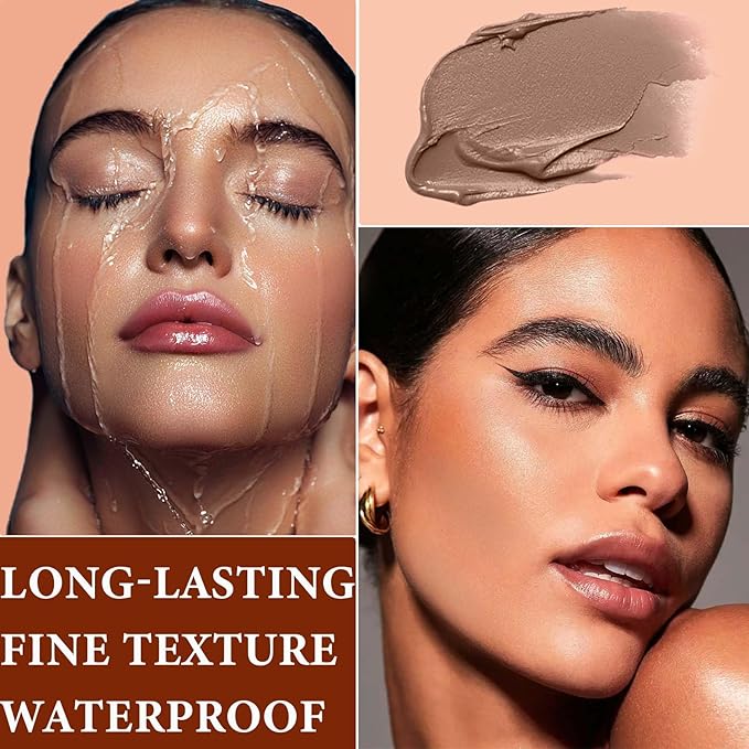 Cream Contour Sticks,Smooth Shimmer Makeup Stick,Lightweight Multi Stick Easy Application(#04)