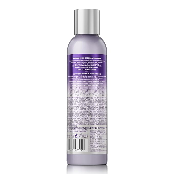 The Mane Choice The Alpha Easy On The Curls Hydration Curly Hair Conditioner, Nourishing Detangling Conditioner Enriched with Biotin & Vitamin E, Sulfate & Paraben-Free, 8 oz