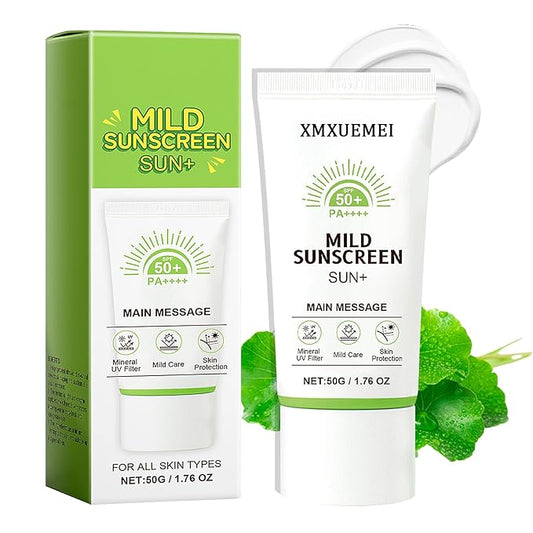 Daily SPF 50+ PA++++ Face Sunscreen Moisturizer,Hydrating Non-greasy Sunscreen for Face,No White Cast,Lightweight Sunscreen Cream,Gentle Tinted Facial Moisturizer for All Skin Types