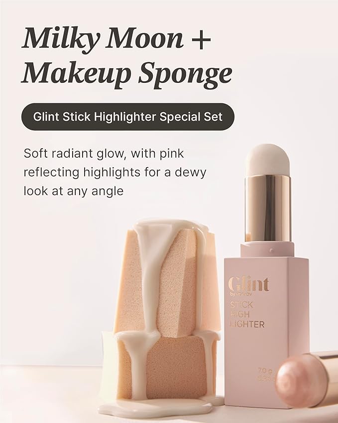 Glint Stick Highlighter Special Set (Milky Moon(Set), 0. Blendable Color. 24oz