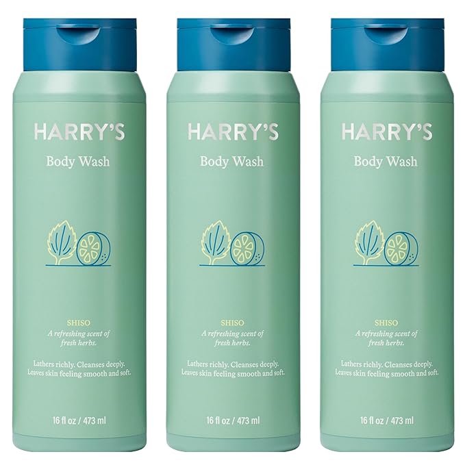 Harry's Men's Body Wash Shower Gel - Shiso, 16 Fl Oz (Pack of 3)