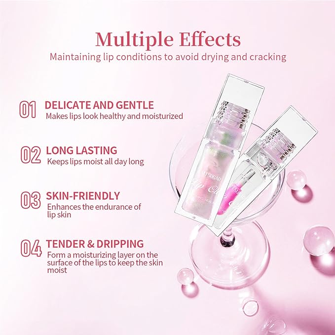 3 Colors Bossup Color Changing Lip Oil,Magic Color Lip