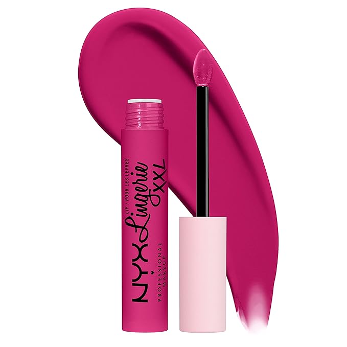 NYX PROFESSIONAL MAKEUP Lip Lingerie XXL Matte Liquid Lipstick - Pink Hit (Cool Toned Hot Pink)