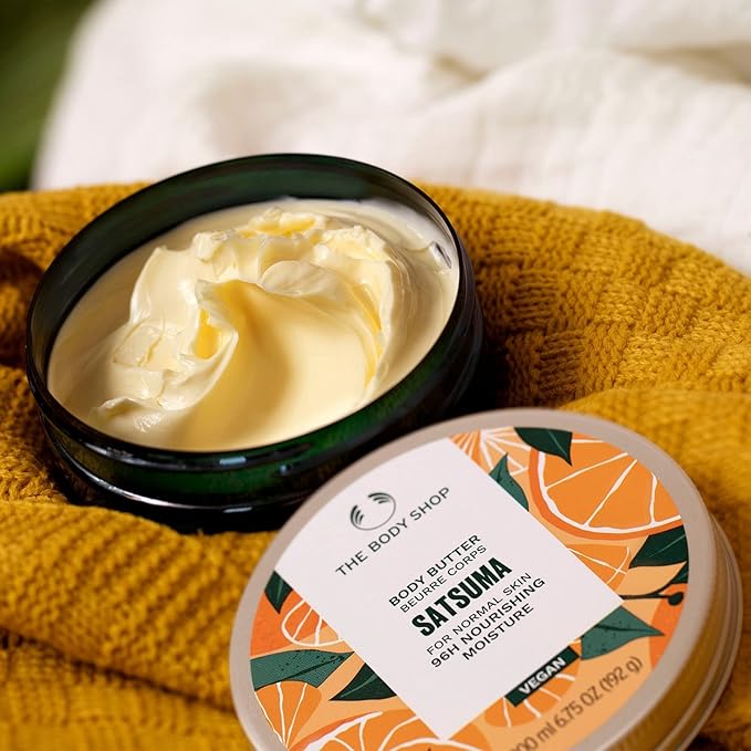 The Body Shop Satsuma Body Butter – Nourishing & Moisturizing Skincare for Normal Skin – Vegan – 6.75 oz