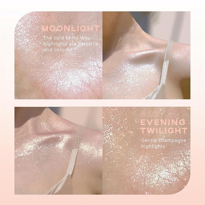 Highlighter Makeup Powder, Body Shimmer Sparkle Face Highlighter Women02#
