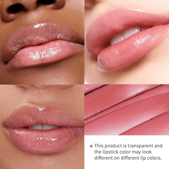 Pink Honey Lipstick Tinted Lip Balm - Sheer Hydrating Lipstick for All Skin Tones - Moisturizing Lip Color, Nourishing Lip Balm with Natural Black Cherry Tint