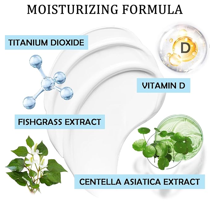 Daily SPF 50+ PA++++ Face Sunscreen Moisturizer,Hydrating Non-greasy Sunscreen for Face,No White Cast,Lightweight Sunscreen Cream,Gentle Tinted Facial Moisturizer for All Skin Types