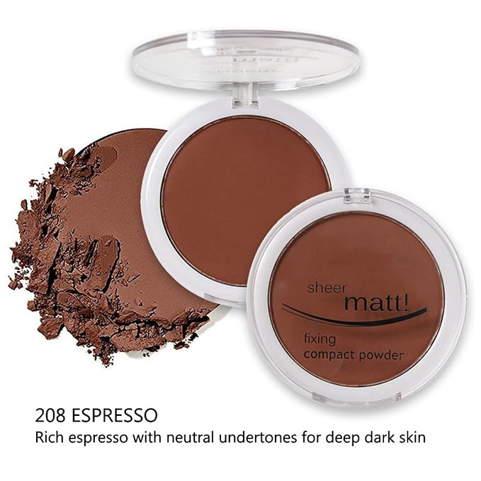 MAEPEOR Pressed Powder 8 Colors Oil Control Matte (08 Espresso)