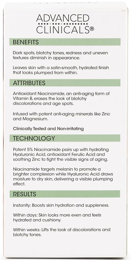 Advanced clinicals niacinamide serum -