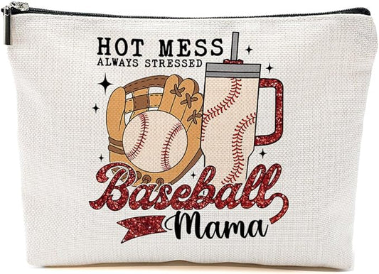 Baseball Gifts Mama Gifts Mom Gifts, Baseball Stuff Makeup Bag, Gifts for Mom Women Baseball Team Player Mam, Baseball Mama Cosmetic Bag, Baseball Coach Gifts Toiletry Bag Christmas Birthday Gifts
