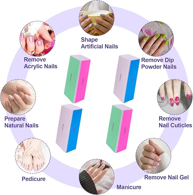 4 Way Nail Buffer Block