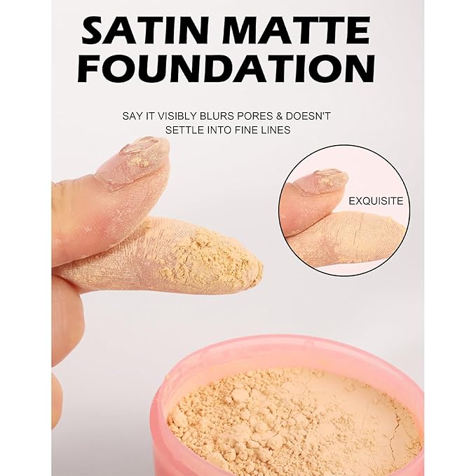 Loose Face Powder Setting Powder Makeup 0. (V02)With Powder Puff 67oz