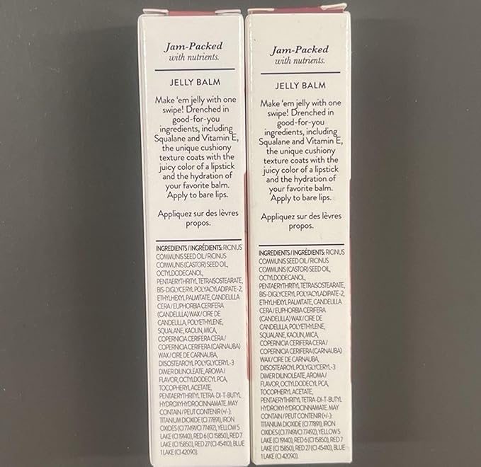 LAURA GELLER NEW YORK Jelly Balm Moisturizing Tinted Lipstick Duo, Hydrating Hydrating Vitamin E - Semi-Shine Finish |Tinted Lip Balm Set Brick House & In the Buff