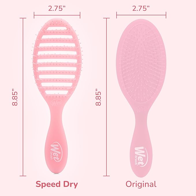 Wet Brush Speed Dry Hair Brush, Pink Drink (Summer Quencher) - Vented Design & Soft HeatFlex Bristles Are Blow Dry Safe - Ergonomic Handle Manages Tangles - Pain-Free Hair Accessories
