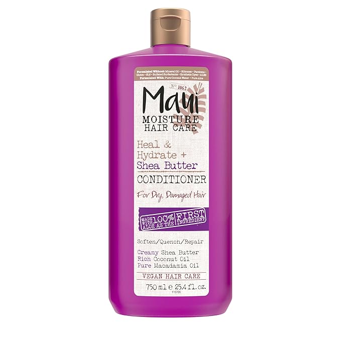 Maui Moisture Heal & Hydrate + Shea Butter Conditioner for Dry, Damaged Curls Helps Soften & Revive Curly & Coily Hair with Macadamia & Coconut Oils, Vegan & Silicone-Free, 13 fl. oz