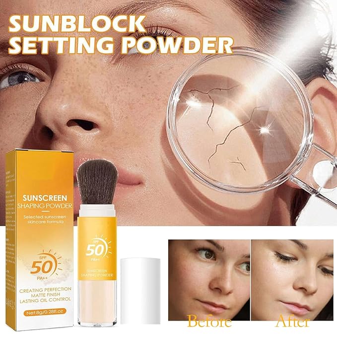 Mineral Sunscreen Setting Powder, Mineral Brush Setting Face
