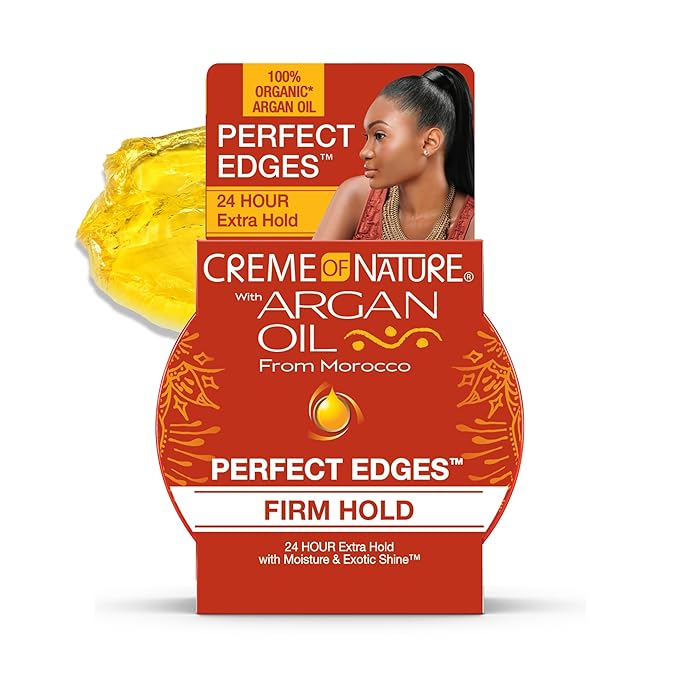 Creme of Nature with Argan Oil from Morocco Perfect Edges, 24 Hour Extra Hold with Moisture & Exotic Shine, 2.25 Ounce (Pack of 1)