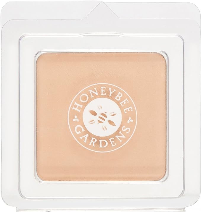 Honeybee Gardens Pressed Mineral Powder Foundation Refill, Luminous, Vitamin E, 7.5g